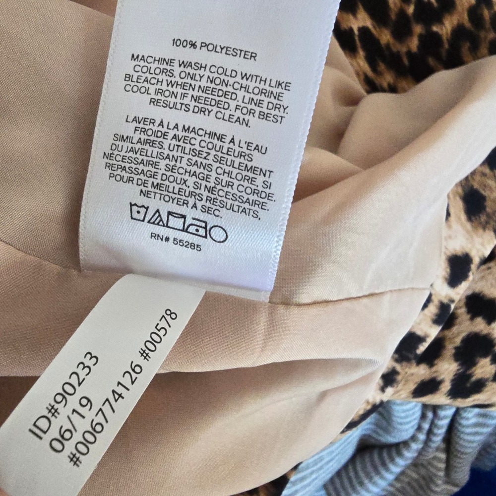Express Leopard Print Open Front Blazer Jacket Brown Black Size XS Preppy - Picture 6 of 6